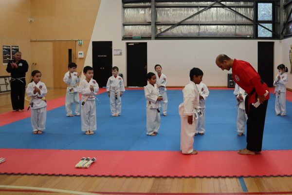 Kids karate belt test